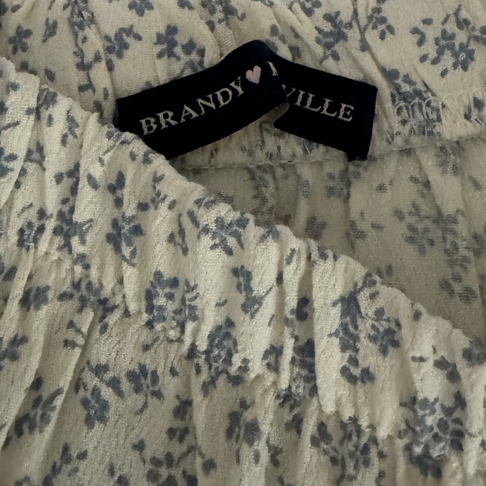 Brandy Melville Beige Floral Maxi Skirt - Picture 2 of 3